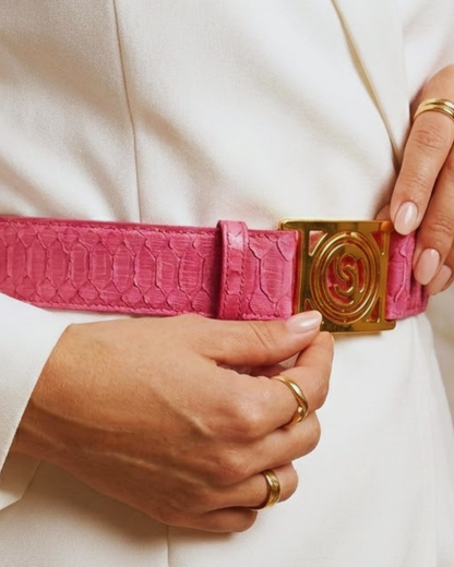 Roxan Belt with Italian Python Leather