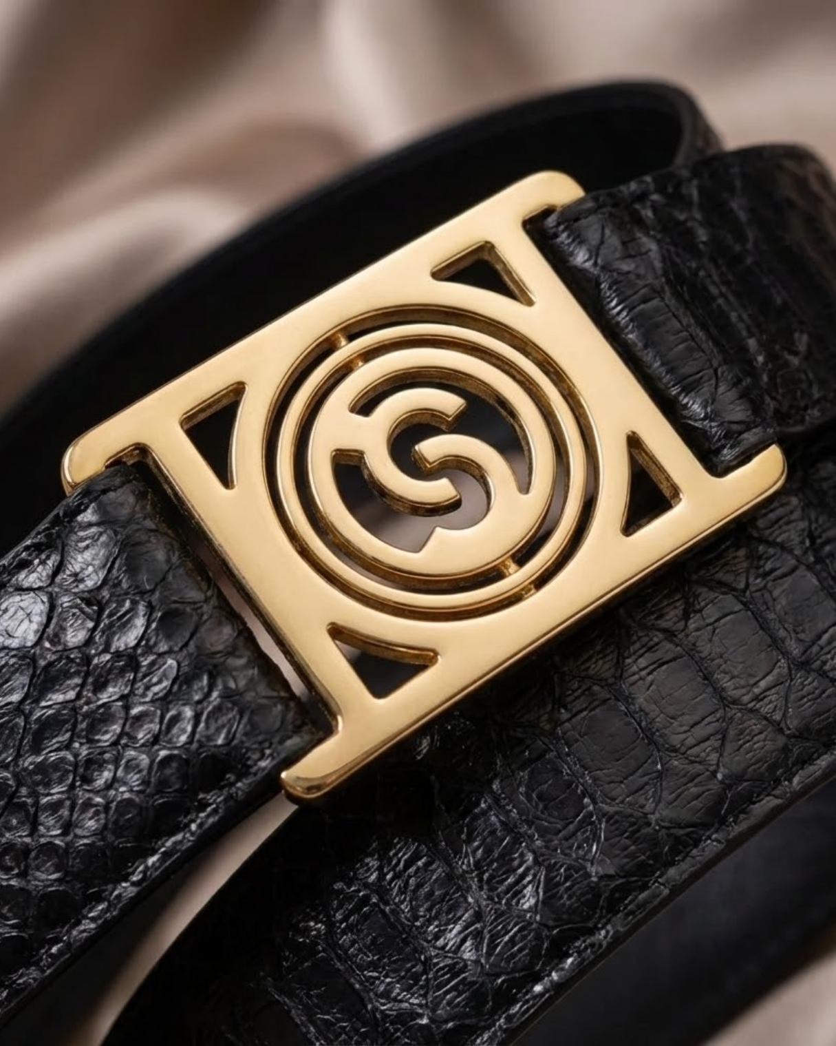 Roxan Belt with Italian Python Leather