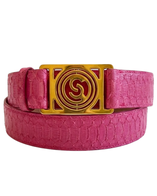 Roxan Belt with Italian Python Leather