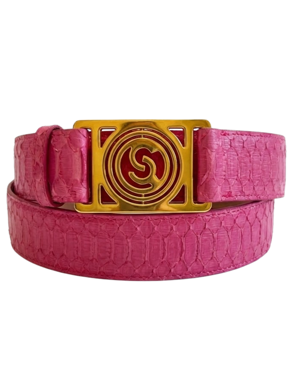 Roxan Belt with Italian Python Leather