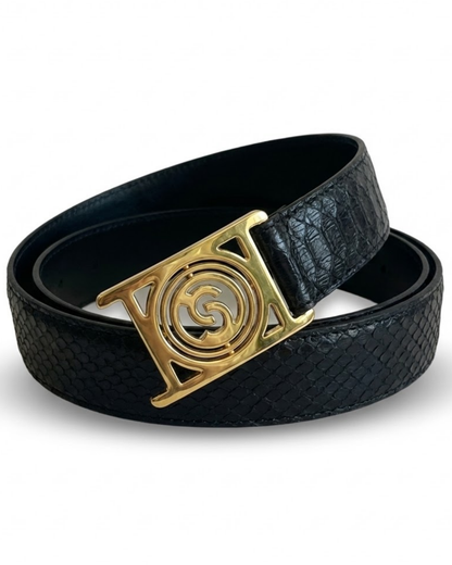 Roxan Belt with Italian Python Leather