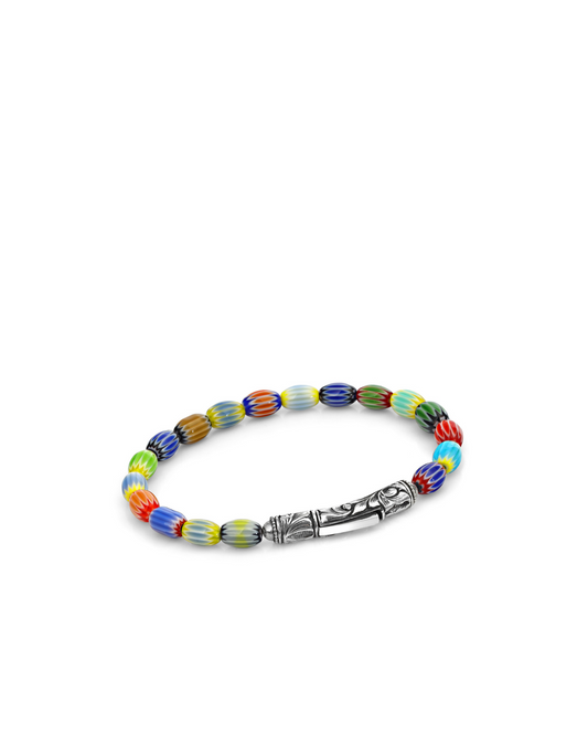 SL Ms Long Murano Men’s Silver Bracelet