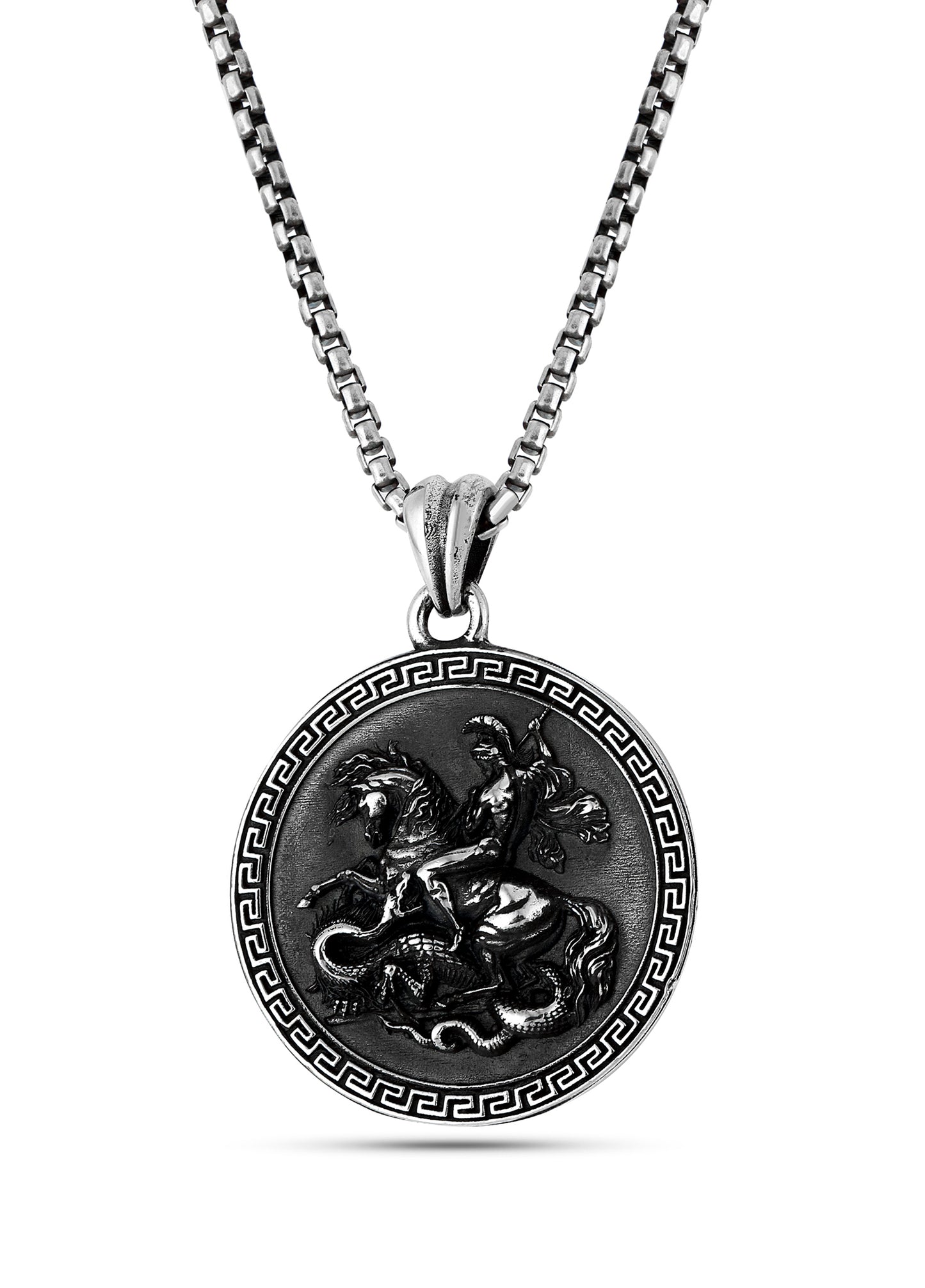 ST George Men’s Silver Necklace