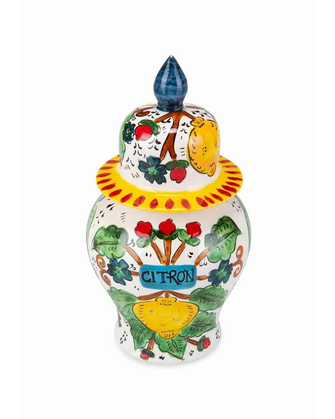 Sicilian Lemon Handmade Decorative Small Ceramic Vase (25 cm)