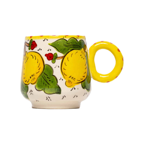 Sicilian Lemon Handmade Ceramic Handle Mug