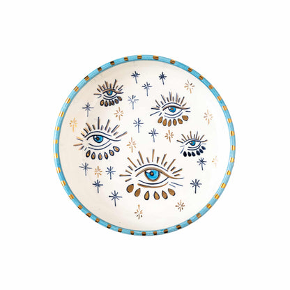 Inner Eye Handmade Signature Eye Ceramic Pedestal Cake Stand (18 cm)