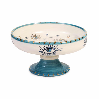Inner Eye Handmade Signature Eye Ceramic Pedestal Cake Stand (18 cm)