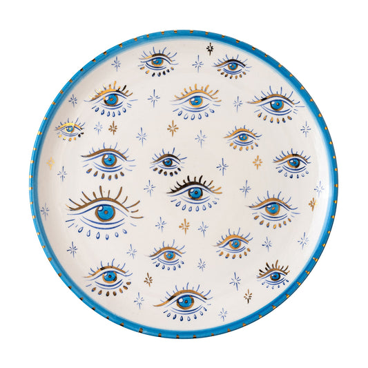 Inner Eye Handmade Signature Eye Ceramic Dinner Plate (30 cm)