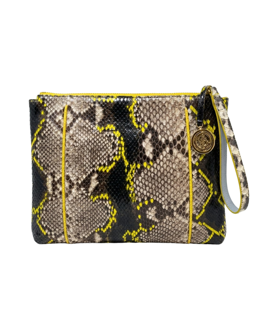 Silvicia Italian Python Leather Handbag