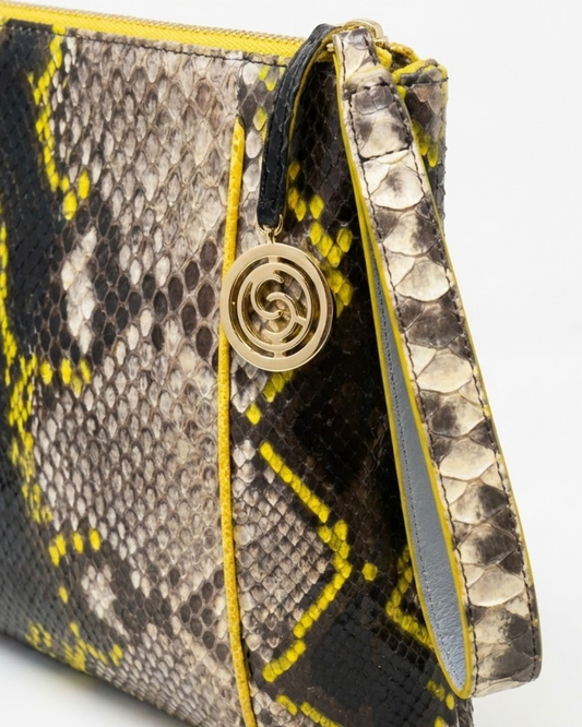 Silvicia Italian Python Leather Handbag