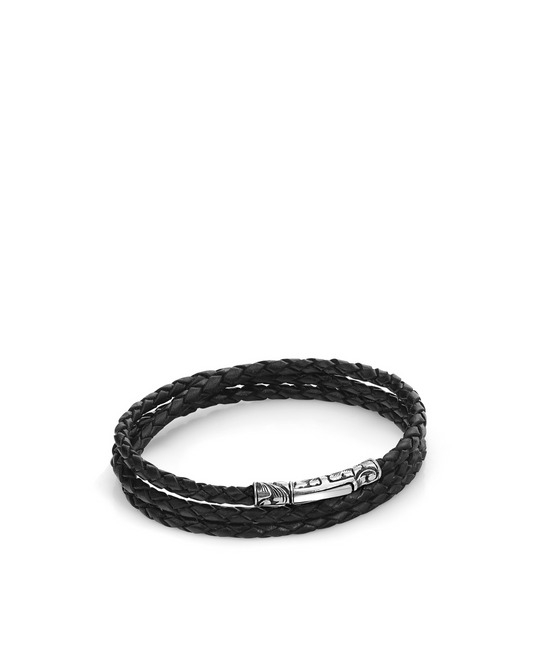 Single Lock Men’s Black Bracelet