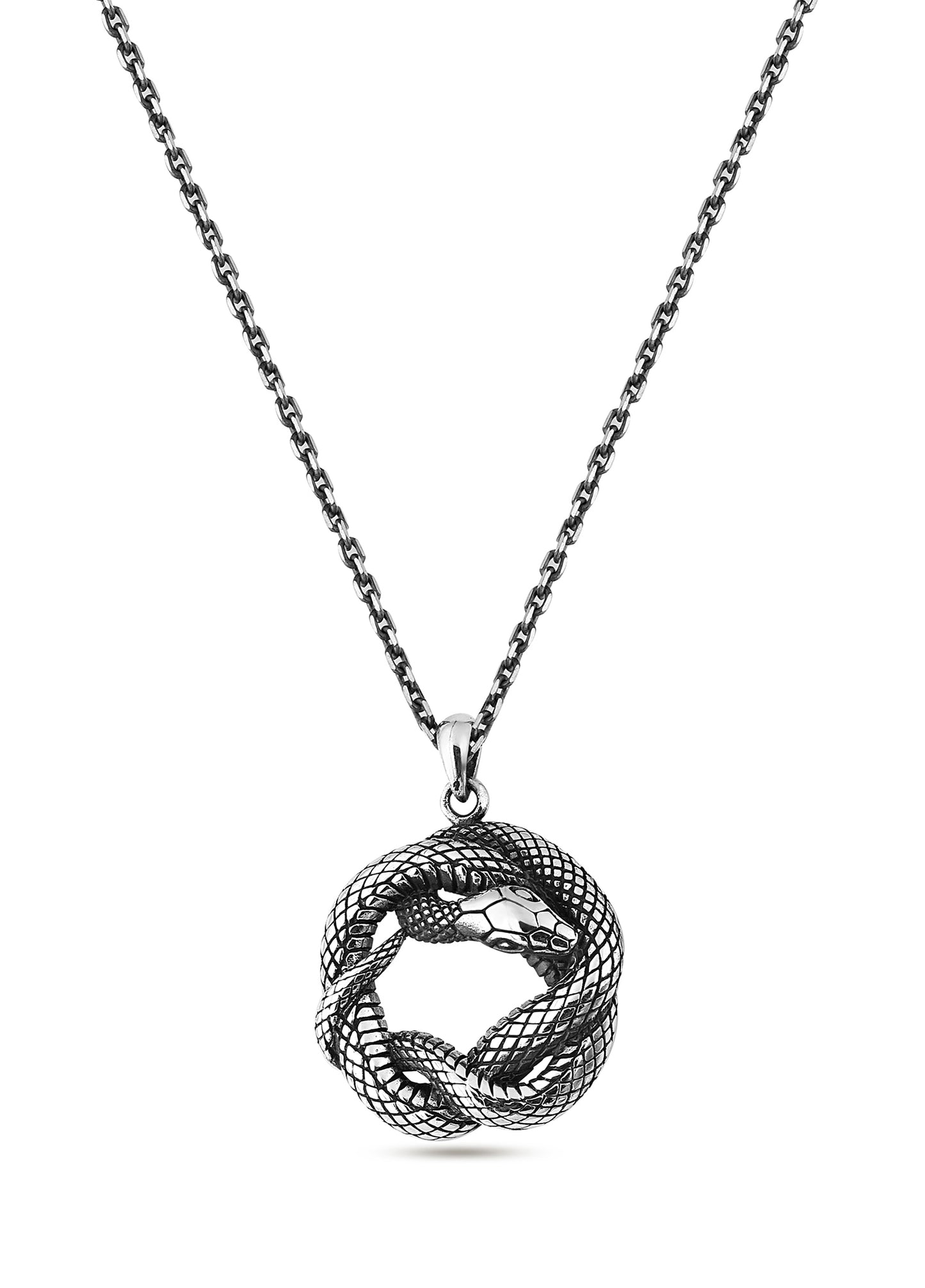 Snake Men’s Silver Necklace