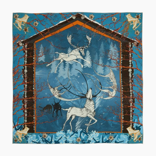 Snow Ball & Turquoise and Orange - Scarf