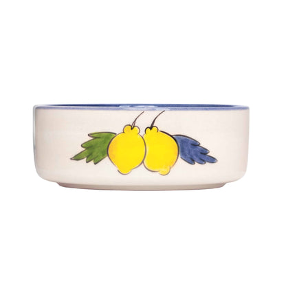 Sorrento Lemon Handmade Ceramic Blue Midi Bowl