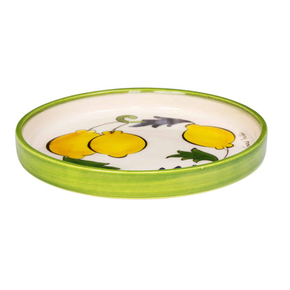 Sorrento Lemon Handmade Ceramic Green Mini Plate 14 cm