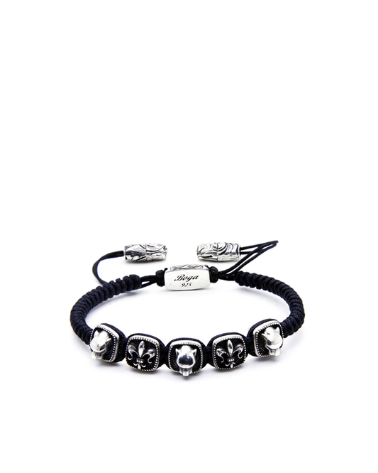 Strength Symbols Mor Makrame Men’s Silver Bracelet
