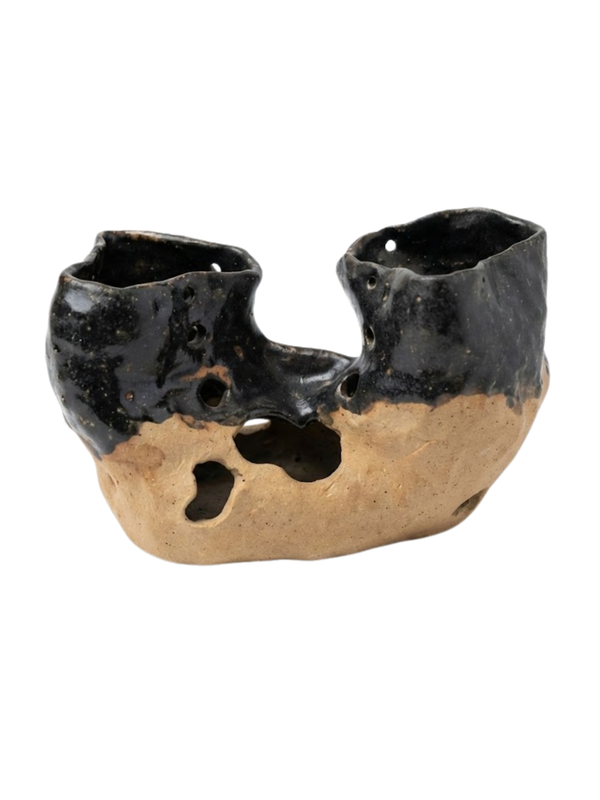 Terra Aura Handmade Beige Ceramic Vase