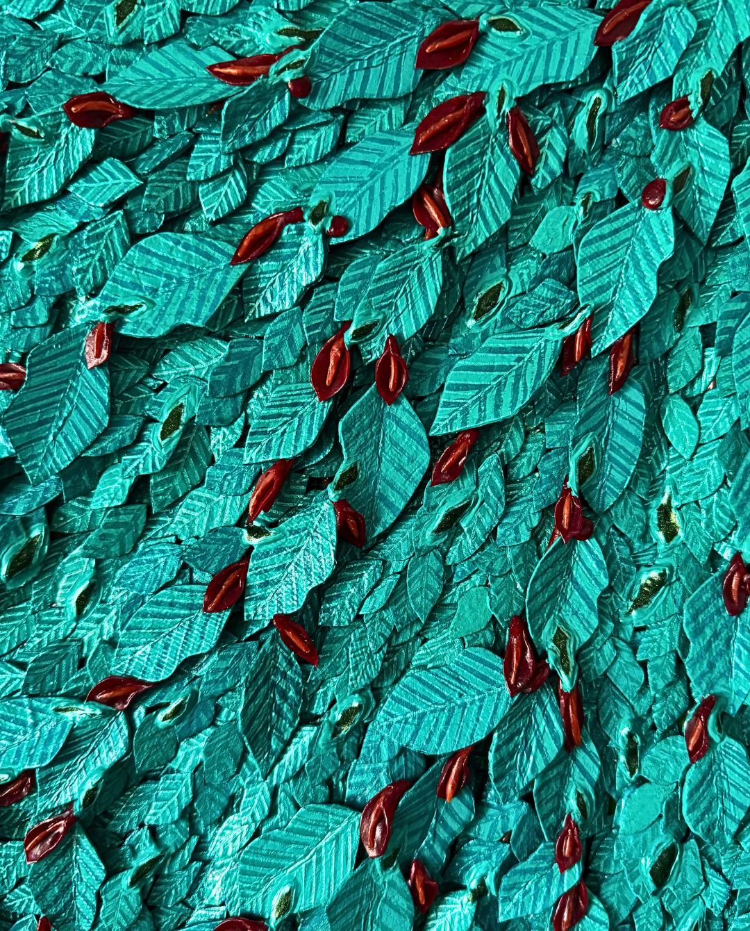 The Cat 41x51cm Neo-Organic Surrealist Mixed Media Painting