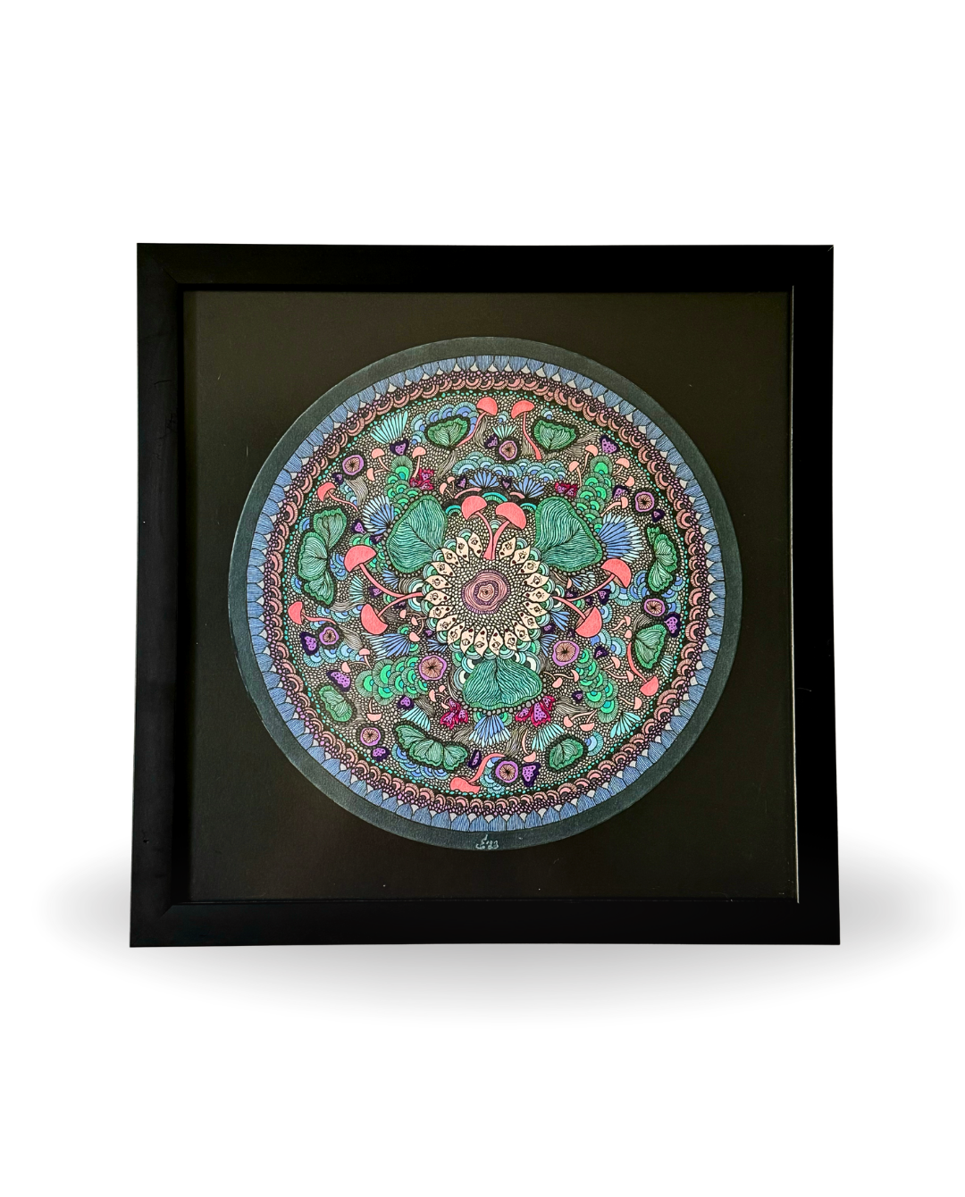 The Confusion 33x33cm Neo-Organic Fungi Series Drawing