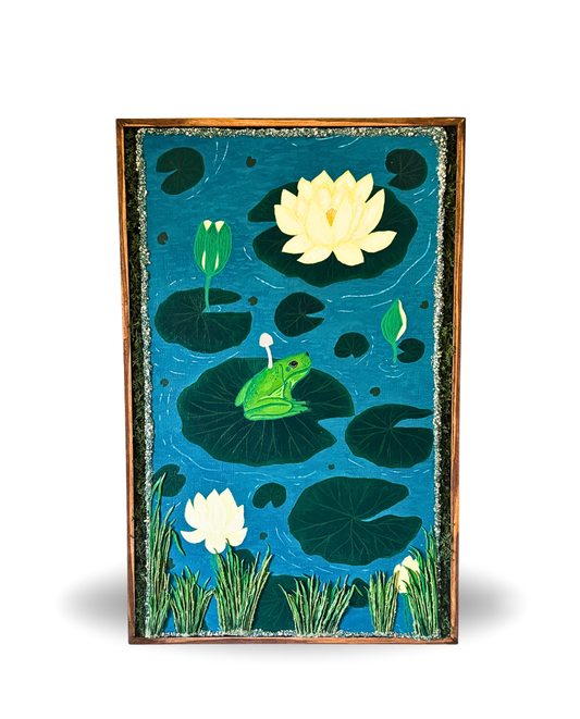 The Frog 41.5x61.5cm Neo-Organic Surrealist Painting