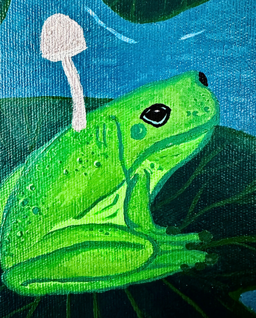 The Frog 41.5x61.5cm Neo-Organic Surrealist Painting