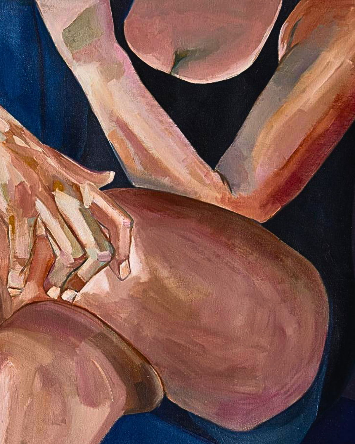 The Touch 80×120cm Figurative Expressionism Surrealism Oil Painting