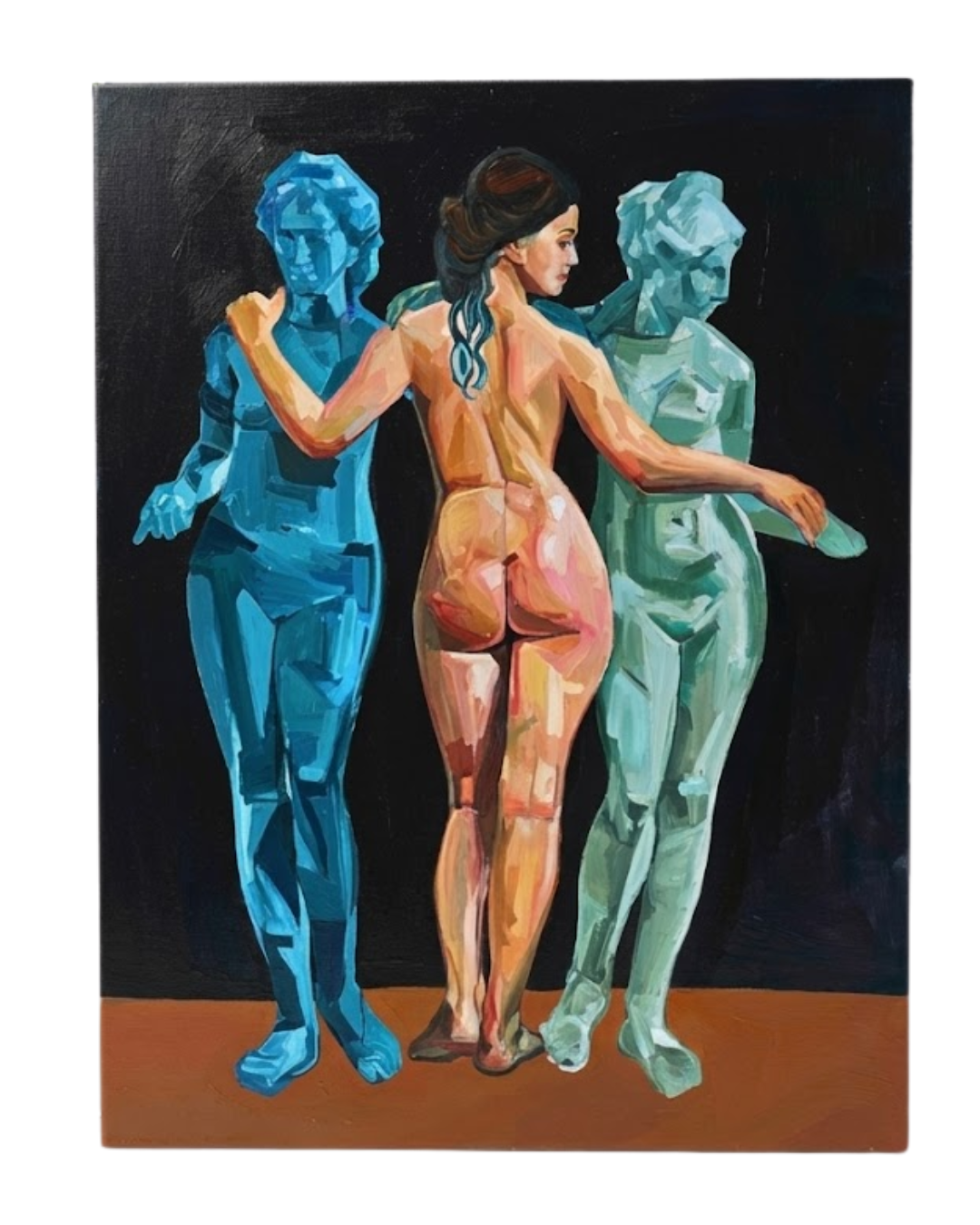 Three Beauties 130×170cm Figurative Expressionism Surrealism Oil Painting