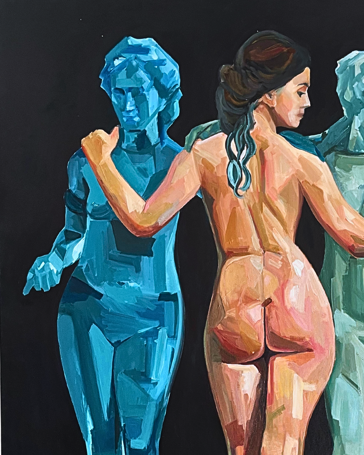 Three Beauties 130×170cm Figurative Expressionism Surrealism Oil Painting