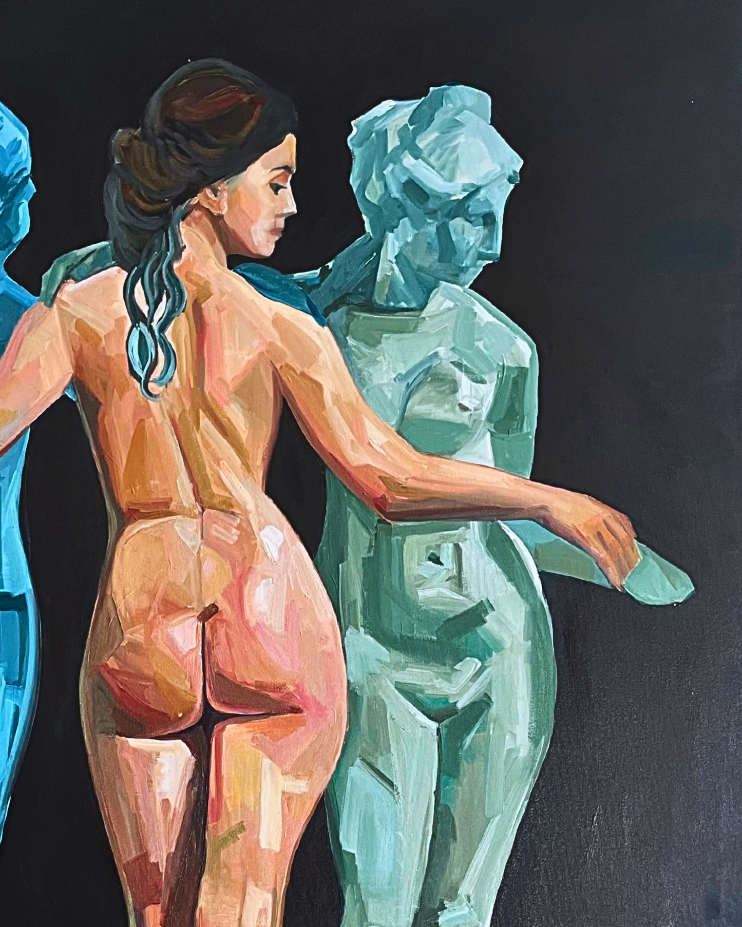Three Beauties 130×170cm Figurative Expressionism Surrealism Oil Painting