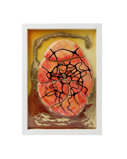 Transcendence Series  ‘’Deepen’’ 32 x 23 x 3.5 cm Handmade Ceramic & Mixed Media Sculpture