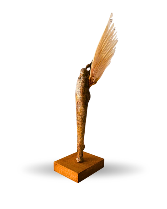 Transformation 1  - 72 x 25 x 25 cm Handmade Ceramic & Mixed Media Sculpture