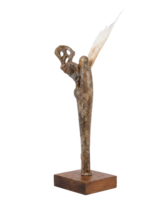 Transformation 1  - 72 x 25 x 25 cm Handmade Ceramic & Mixed Media Sculpture