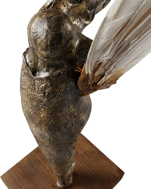 Transformation 1  - 72 x 25 x 25 cm Handmade Ceramic & Mixed Media Sculpture