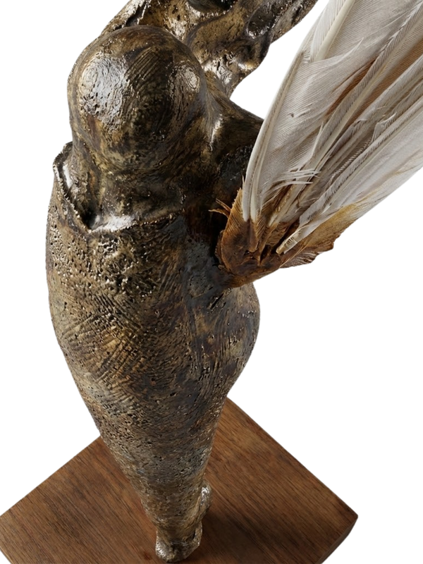 Transformation 1  - 72 x 25 x 25 cm Handmade Ceramic & Mixed Media Sculpture