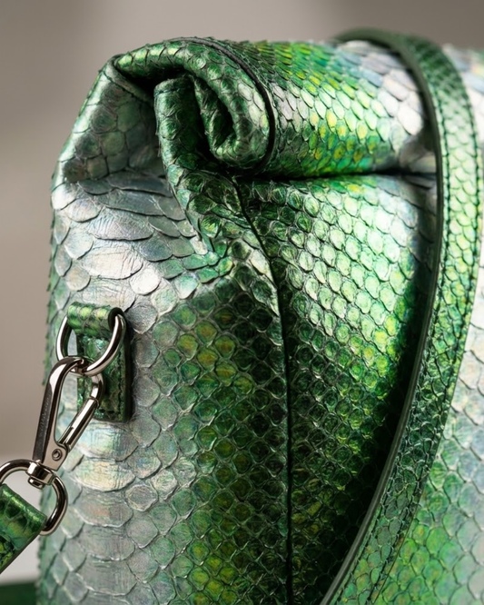 Utah Italian Python Leather Handbag