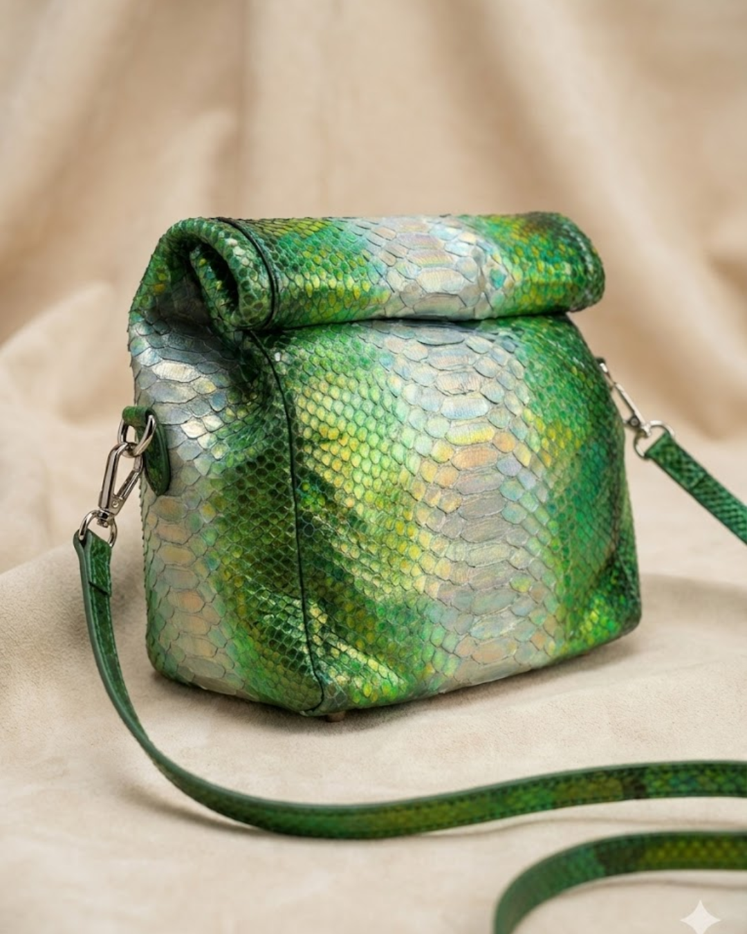 Utah Italian Python Leather Handbag
