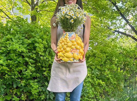 Lemon Splash Limited Edition Handmade Ceramic Vase