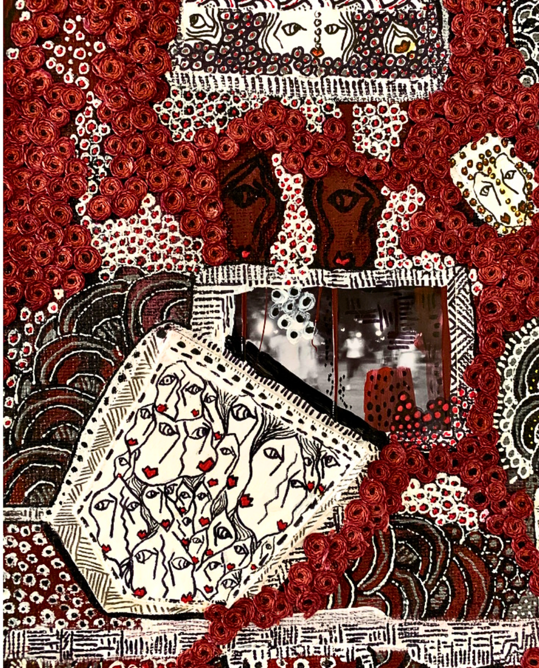 Whose Pocket? 95x73cm Neo-Organic Surrealist Painting