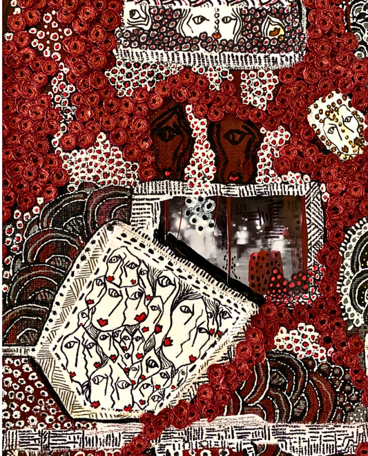 Whose Pocket? 95x73cm Neo-Organic Surrealist Painting