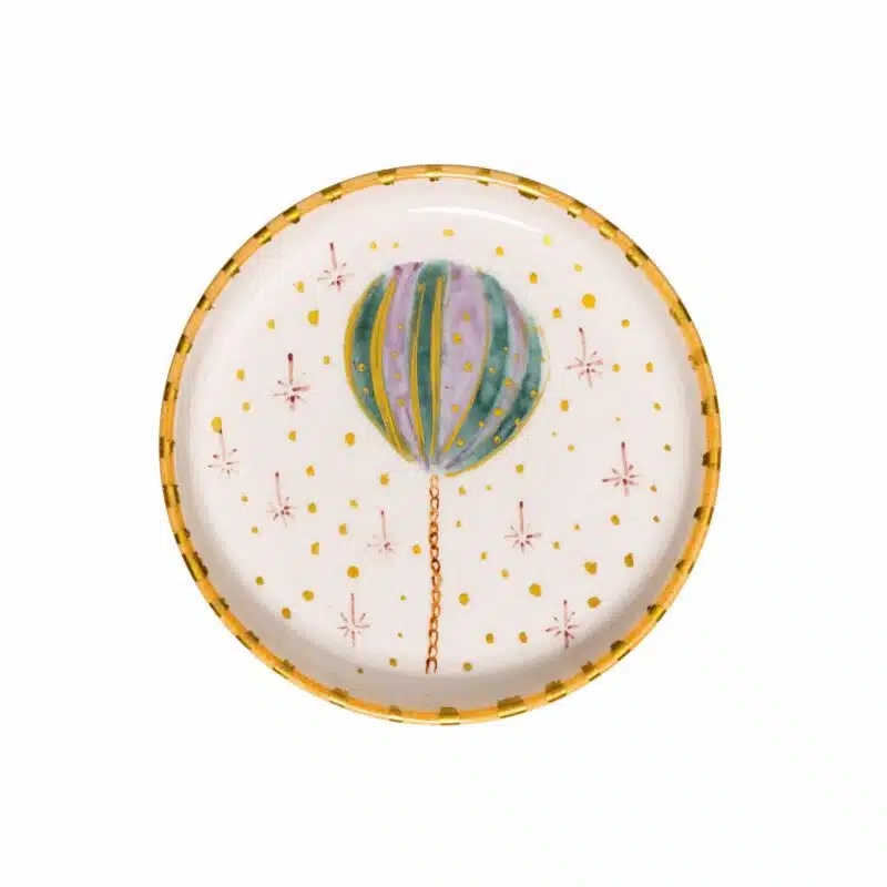 Xmas Balloon Handmade Ceramic Mini Plate