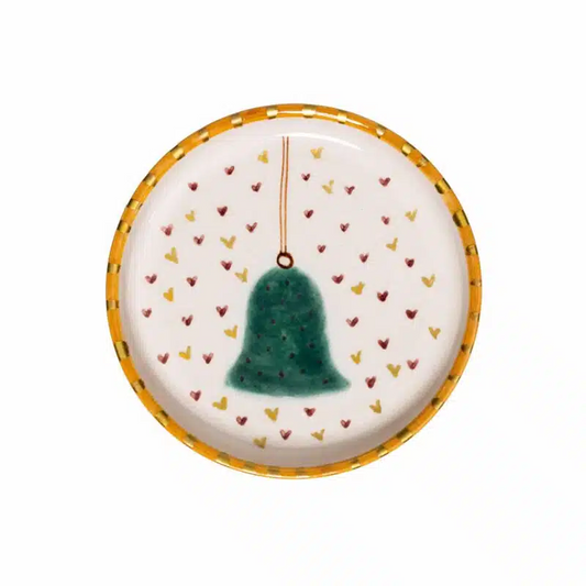 Xmas Bells Handmade Ceramic Mini Plate