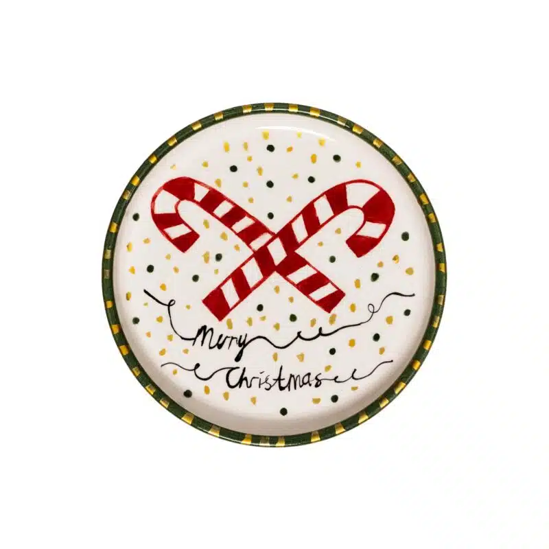 Xmas Candy Handmade Ceramic Mini Plate