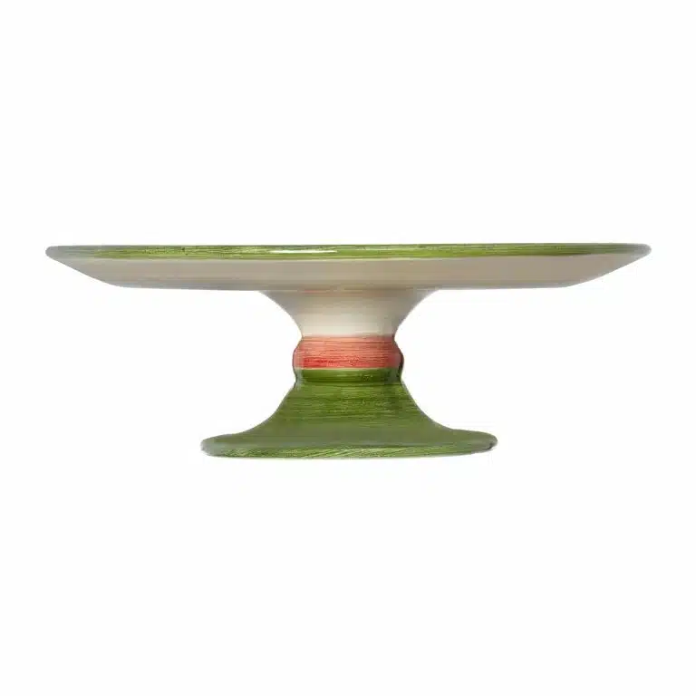 Xmas Cheery Berry Handmade Ceramic 30 cm Pedestal Cake Stand