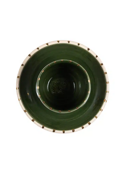 Xmas Cherry Berry Green Handmade Ceramic Turkish Coffee Cup Set