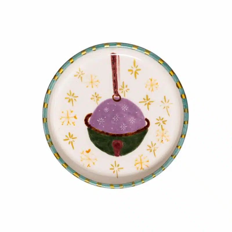Xmas Lilac Ball Handmade Ceramic Mini Plate