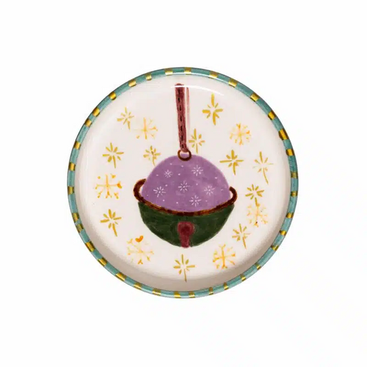 Xmas Lilac Ball Handmade Ceramic Mini Plate