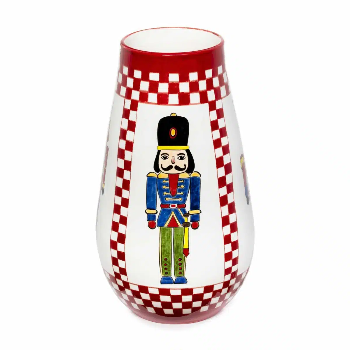 Xmas Nut Cracker Handmade Ceramic Large Vase