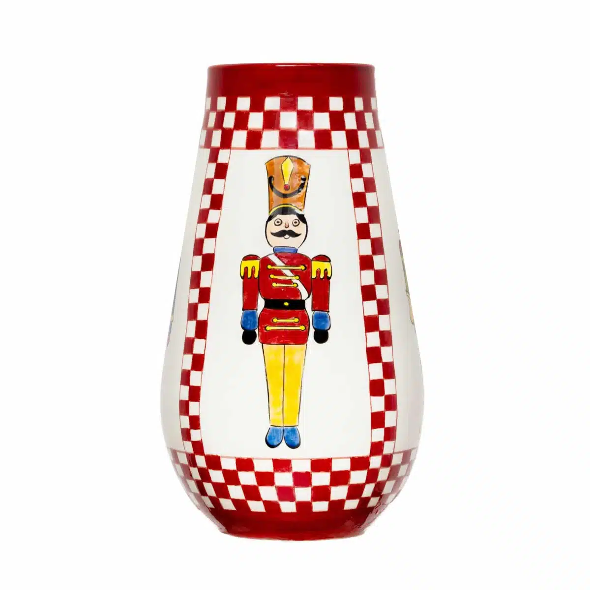 Xmas Nut Cracker Handmade Ceramic Large Vase