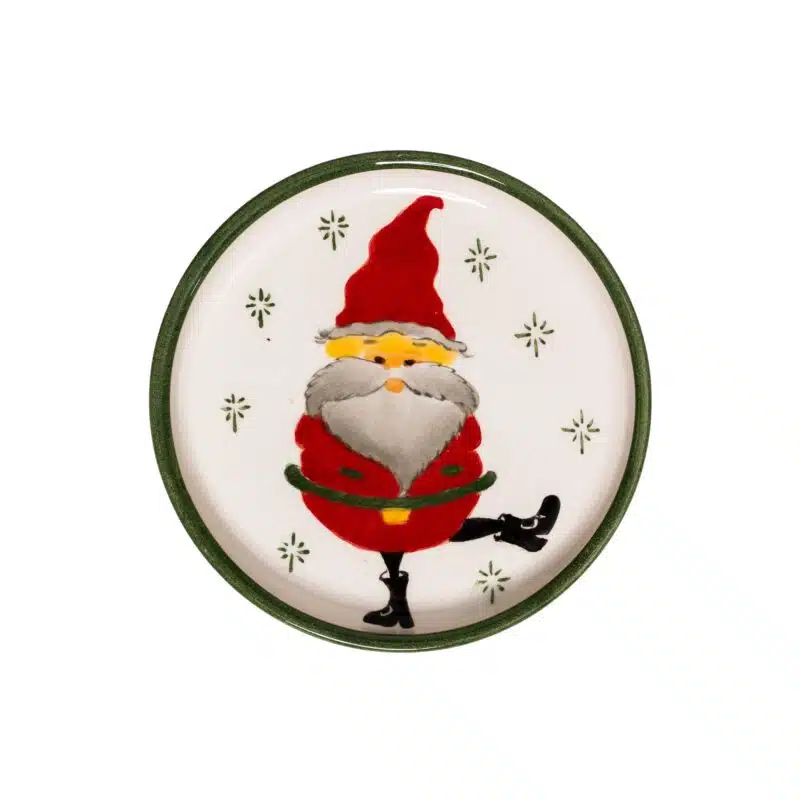 Xmas Santa Claus Handmade Ceramic Mini Plate