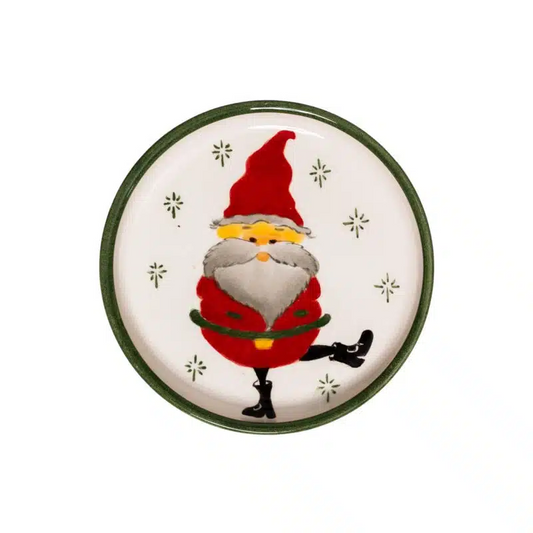 Xmas Santa Claus Handmade Ceramic Mini Plate